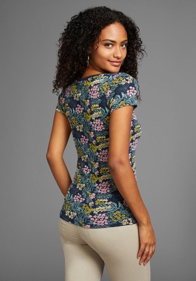 KangaROOS Shirt met korte mouwen met gebloemde print all-over - Foto 3