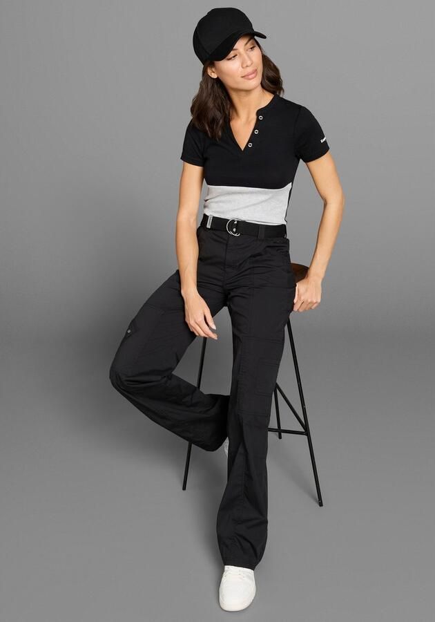 KangaROOS Cargobroek met bijzonder verwerkte zakken (2-delig Met een afneembare riem)