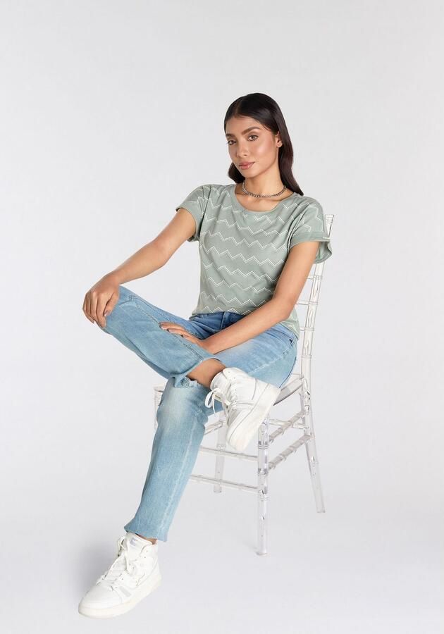 KangaROOS Shirt met korte mouwen met zigzagpatroon - Foto 5