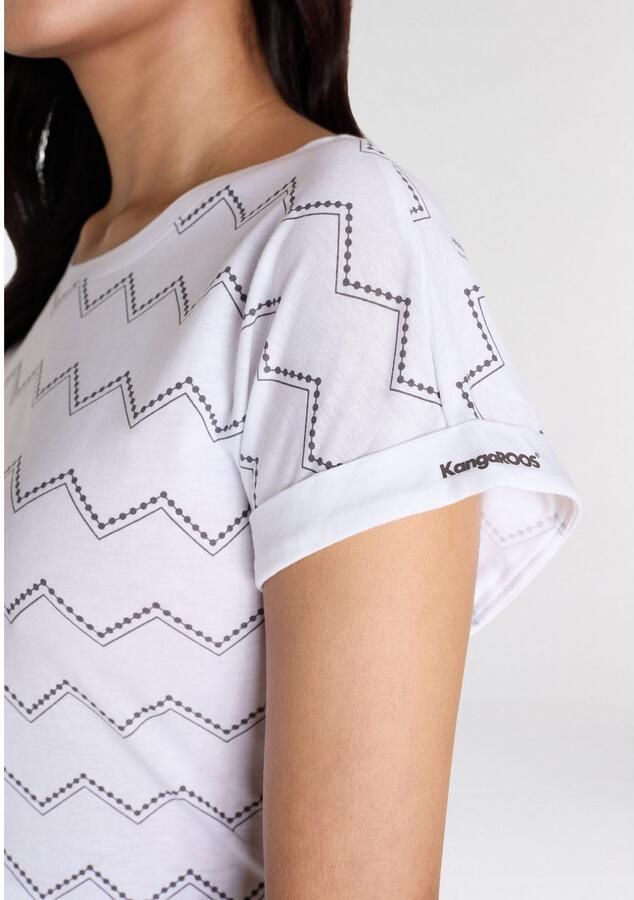 KangaROOS Shirt met korte mouwen met zigzagpatroon - Foto 2