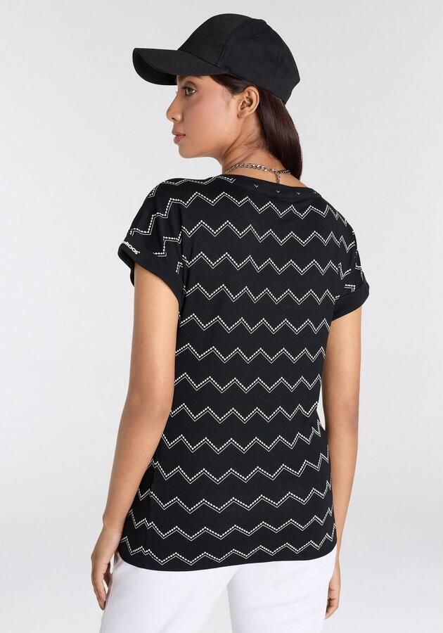 KangaROOS Shirt met korte mouwen met zigzagpatroon - Foto 4