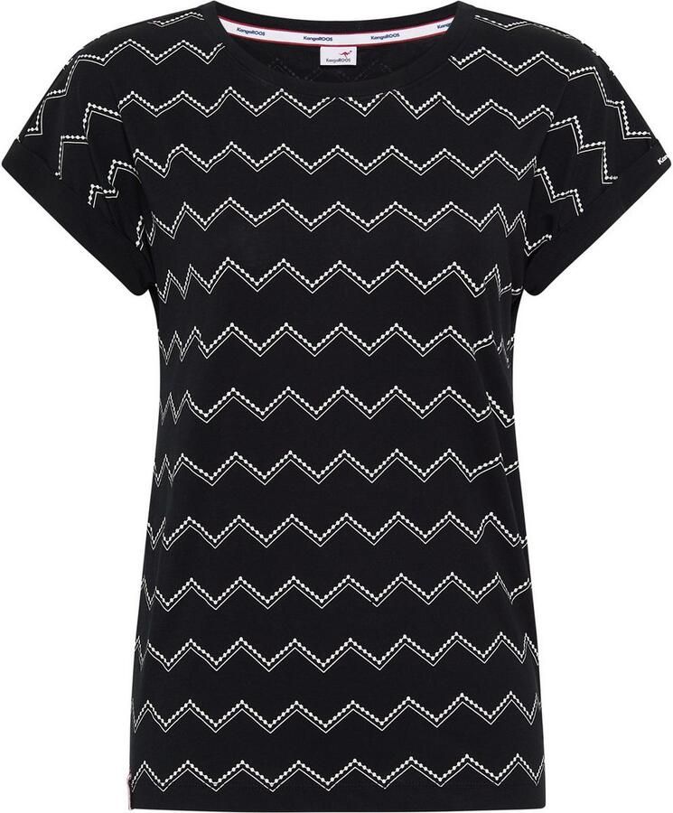 KangaROOS Shirt met korte mouwen met zigzagpatroon