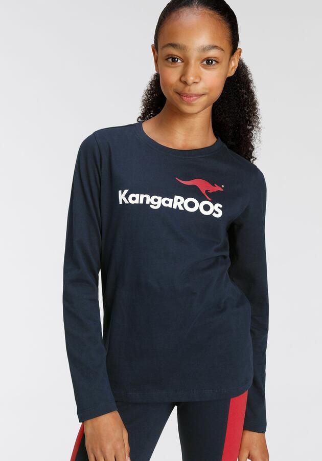 KangaROOS Shirt met lange mouwen BASIC LOGO Lange mouw met vrolijke print ronde halslijn van katoen - Foto 5