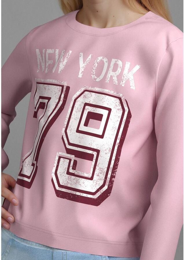 KangaROOS Shirt met lange mouwen Cropped Shirt met cijferprint - Foto 2