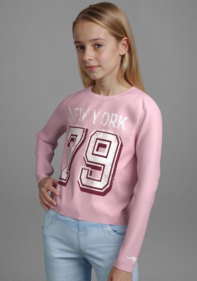 KangaROOS Shirt met lange mouwen Cropped Shirt met cijferprint - Foto 5