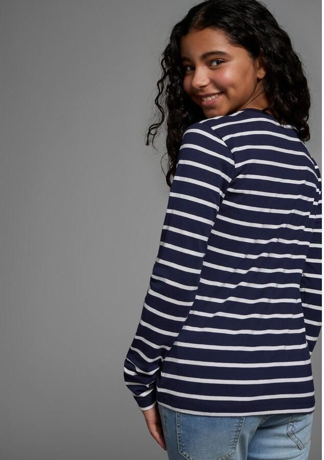 KangaROOS Shirt met lange mouwen Gestreept shirt met sequins-applicatie - Foto 3