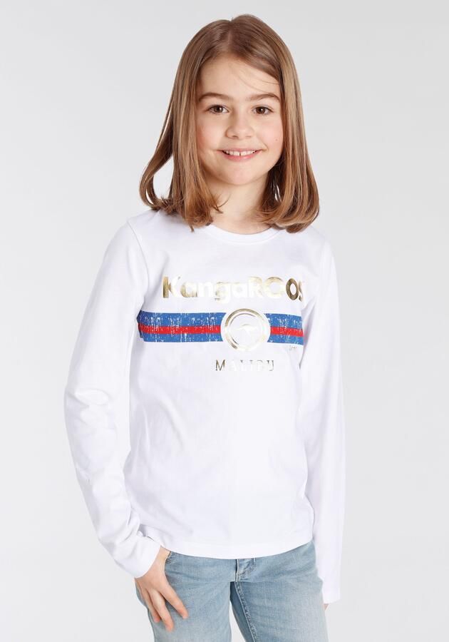 KangaROOS Shirt met lange mouwen Goudkleurige print - Foto 6