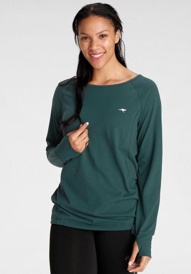 KangaROOS Shirt met lange mouwen Lange mouw voor kantoor en vrije tijd grote maten - Foto 4