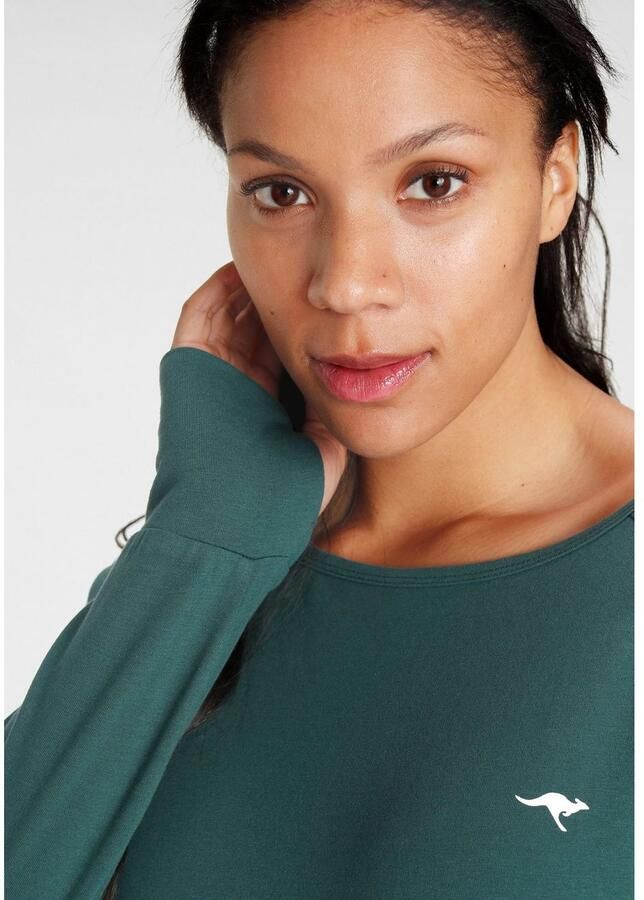 KangaROOS Shirt met lange mouwen Lange mouw voor kantoor en vrije tijd grote maten - Foto 2