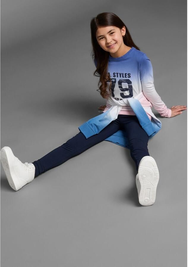 KangaROOS Shirt met lange mouwen Lange mouwen getailleerde snit met print ronde hals - Foto 3