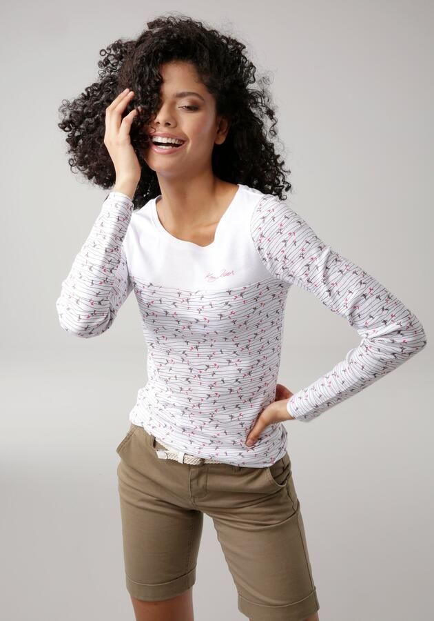 KangaROOS Shirt met lange mouwen Lange mouwen zeer figuurvolgend van katoen - Foto 9