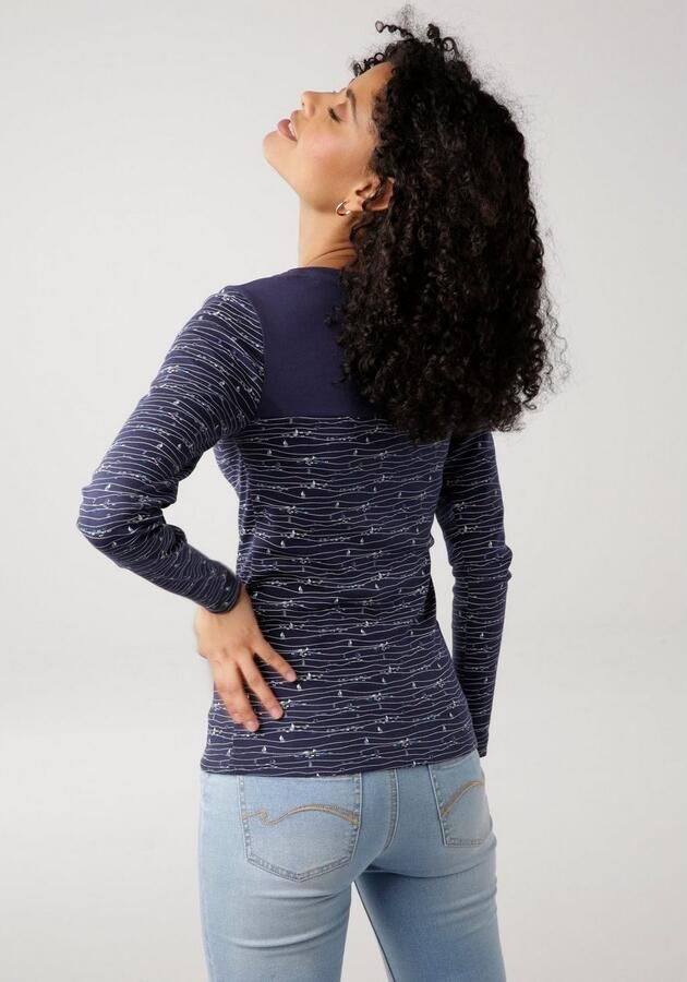 KangaROOS Shirt met lange mouwen Lange mouwen zeer figuurvolgend van katoen - Foto 5