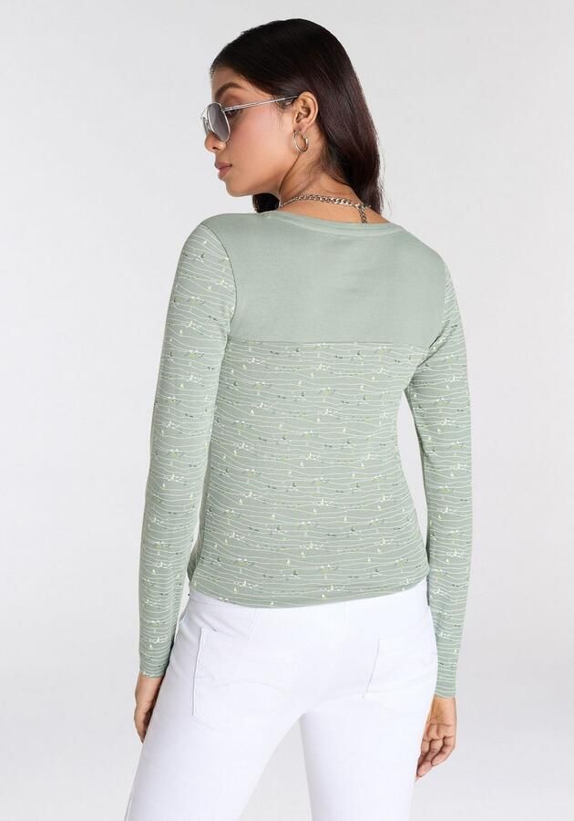 KangaROOS Shirt met lange mouwen Lange mouwen zeer figuurvolgend van katoen - Foto 4