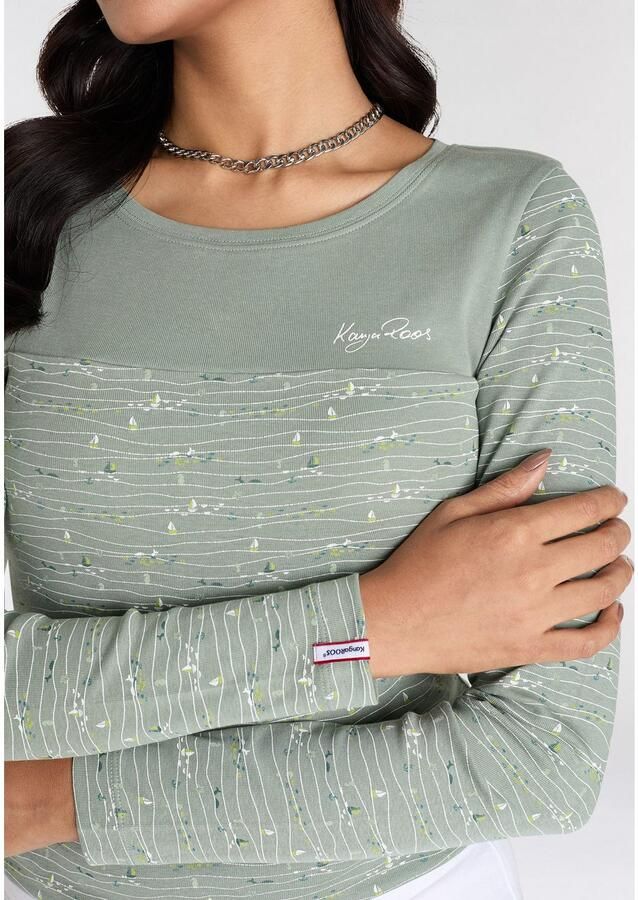 KangaROOS Shirt met lange mouwen Lange mouwen zeer figuurvolgend van katoen - Foto 2