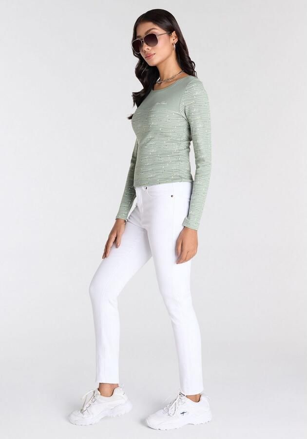 KangaROOS Shirt met lange mouwen Lange mouwen zeer figuurvolgend van katoen - Foto 5