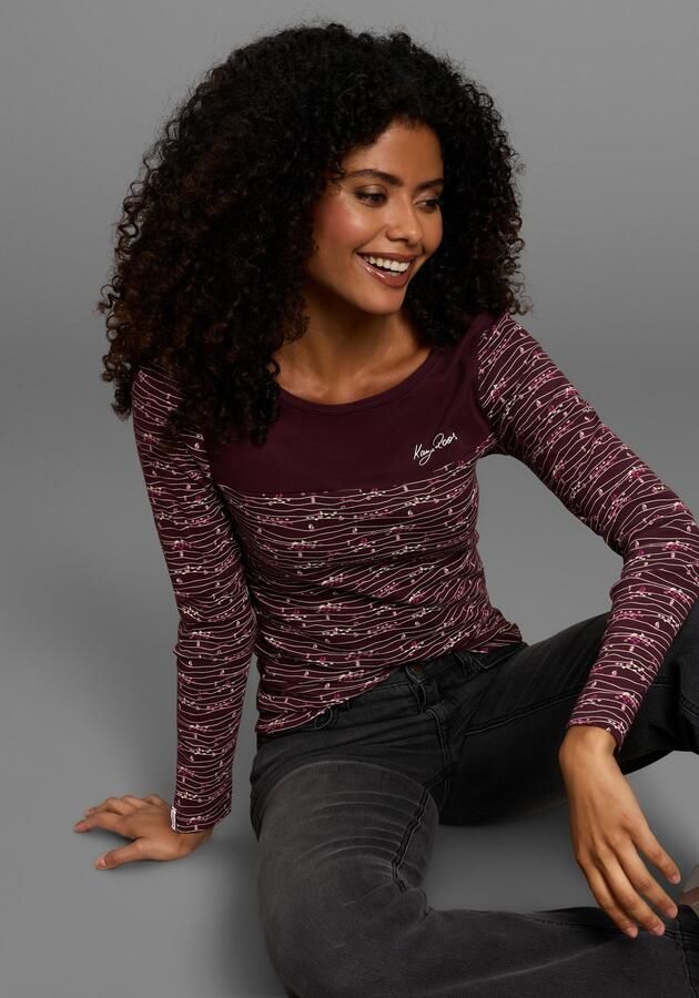 KangaROOS Shirt met lange mouwen Lange mouwen zeer figuurvolgend van katoen - Foto 6