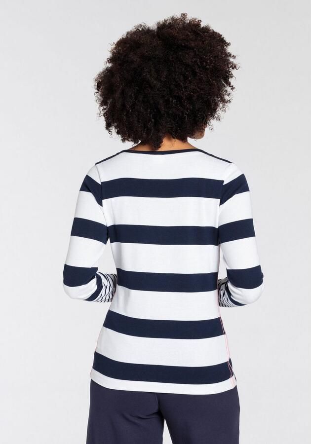 KangaROOS Shirt met lange mouwen Lange mouwen zeer figuurvolgende pasvorm van 100% katoen - Foto 4