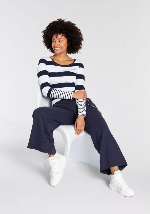 KangaROOS Jerseybroek met wijde pijpen in culottevorm