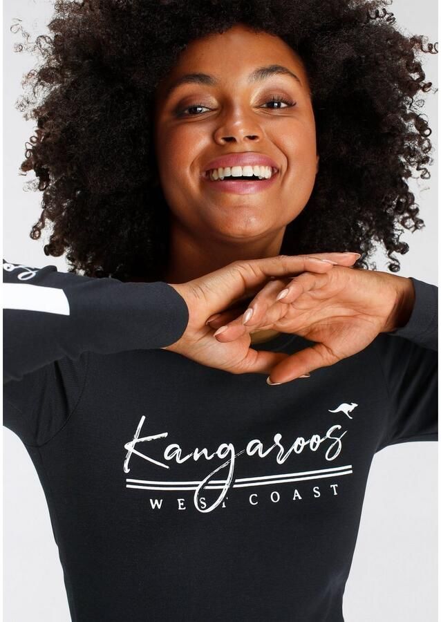 KangaROOS Shirt met lange mouwen Lange mouwen zeer figuurvolgende pasvorm van katoen - Foto 2