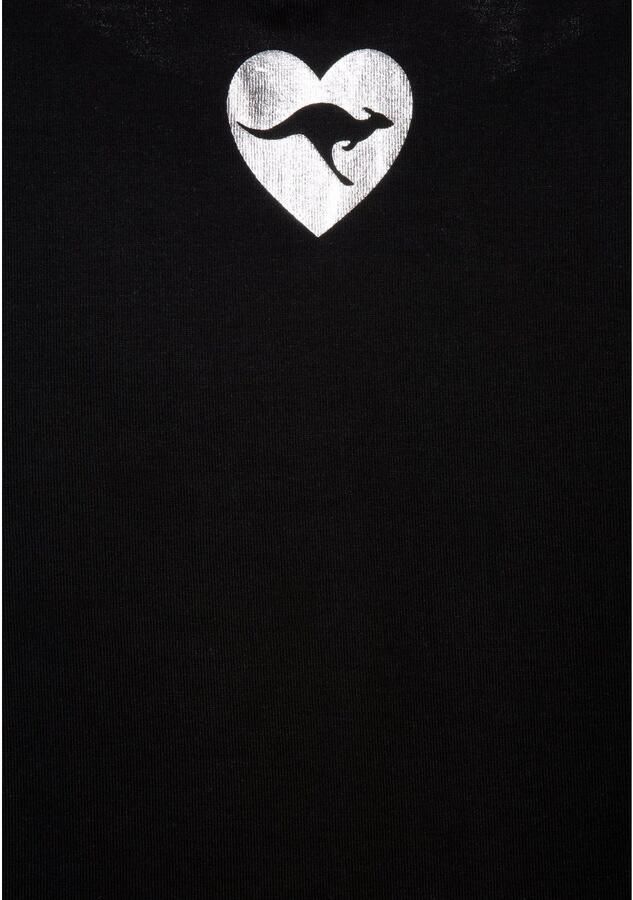 KangaROOS Shirt met lange mouwen Lange mouwen zeer figuurvolgende pasvorm van ribstof - Foto 5