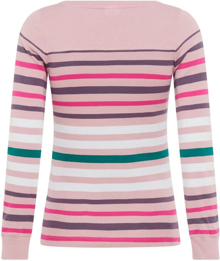 KangaROOS Shirt met lange mouwen lichaamsnauwkeurige pasvorm effen sportieve look van katoen