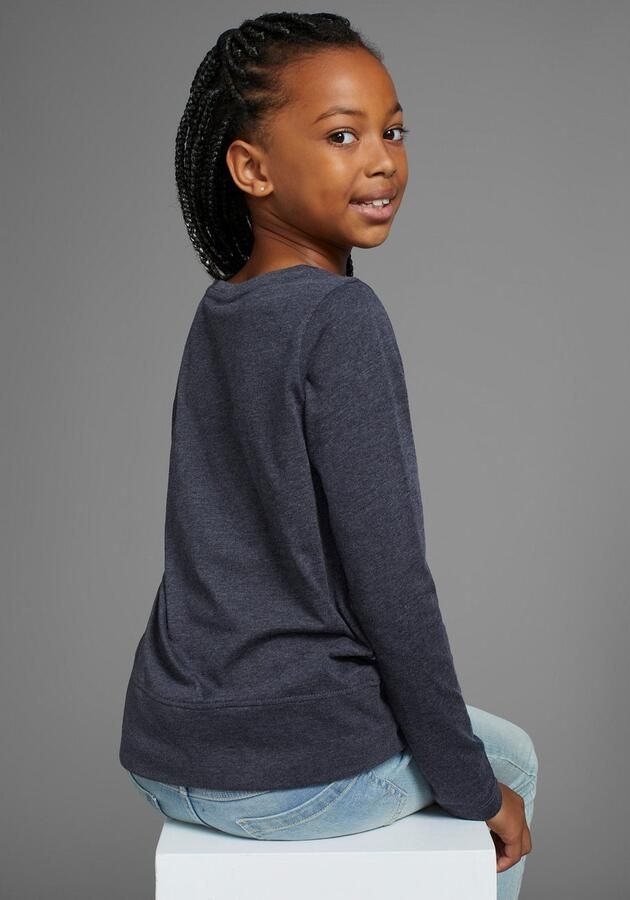 KangaROOS Shirt met lange mouwen Met coole colorblocking met logo en borduursel - Foto 4