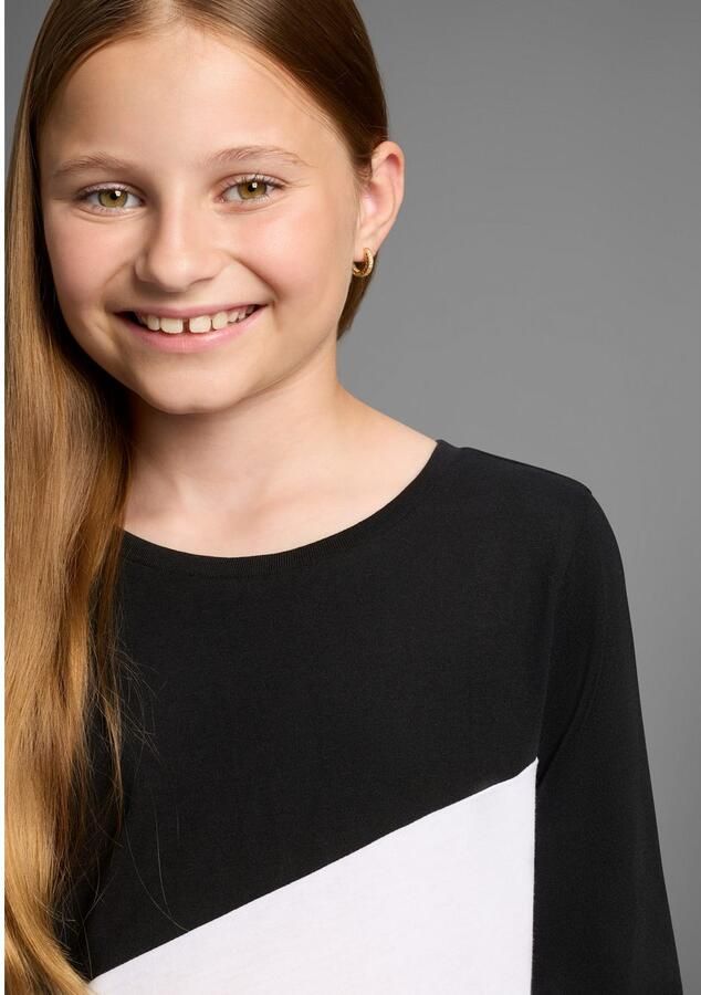 KangaROOS Shirt met lange mouwen Met coole colorblocking met logo en borduursel - Foto 2