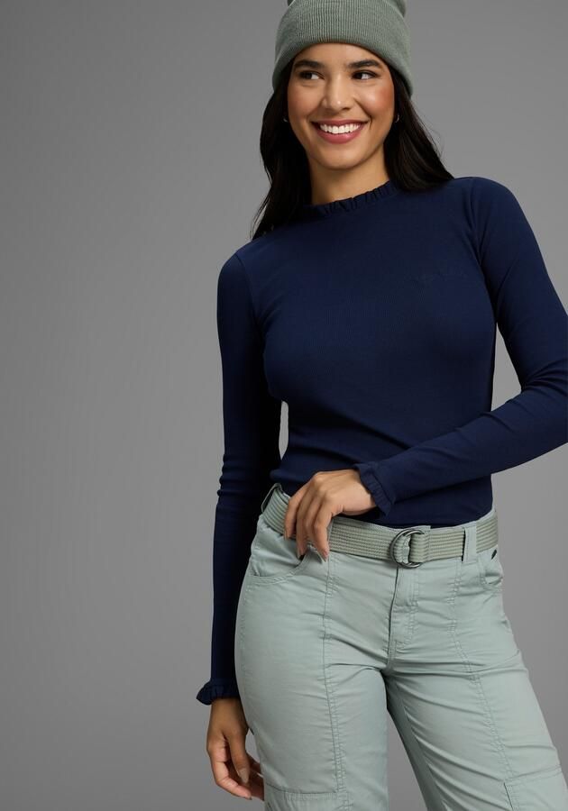 KangaROOS Shirt met lange mouwen met elegant rucherandje - Foto 6