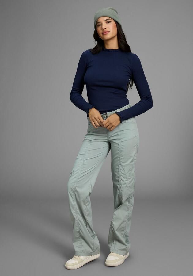 KangaROOS Shirt met lange mouwen met elegant rucherandje - Foto 5