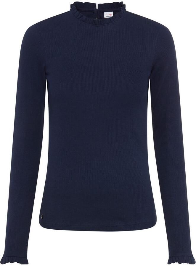 KangaROOS Shirt met lange mouwen met elegant rucherandje