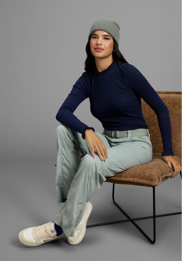 KangaROOS Shirt met lange mouwen met elegant rucherandje - Foto 3