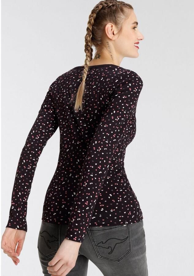 KangaROOS Shirt met lange mouwen met hanzeprint all-over (1-delig) - Foto 4