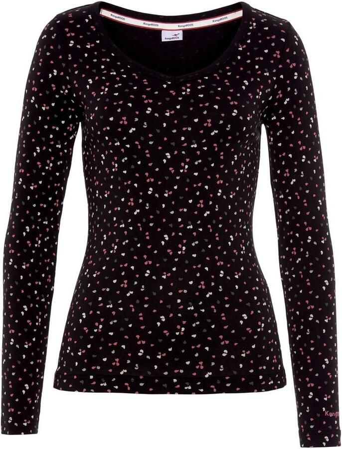 KangaROOS Shirt met lange mouwen met hanzeprint all-over (1-delig)