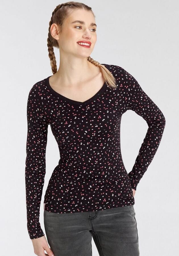 KangaROOS Shirt met lange mouwen met hanzeprint all-over (1-delig) - Foto 5