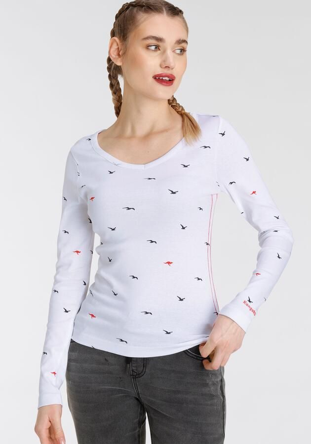 KangaROOS Shirt met lange mouwen met hanzeprint all-over (1-delig) - Foto 8