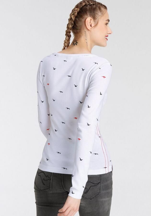 KangaROOS Shirt met lange mouwen met hanzeprint all-over (1-delig) - Foto 5