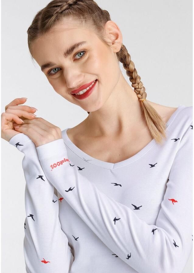 KangaROOS Shirt met lange mouwen met hanzeprint all-over (1-delig) - Foto 2