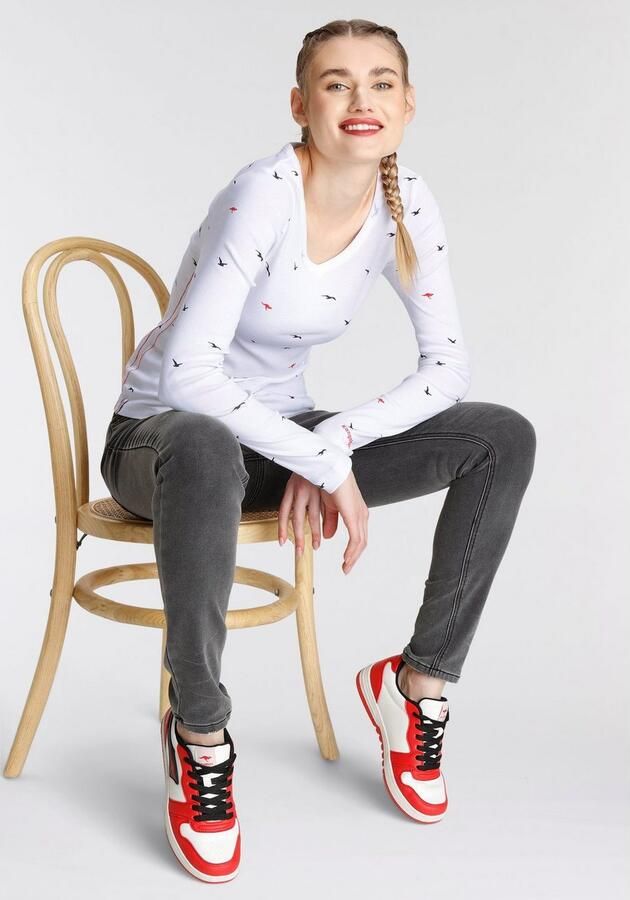 KangaROOS Shirt met lange mouwen met hanzeprint all-over (1-delig) - Foto 7