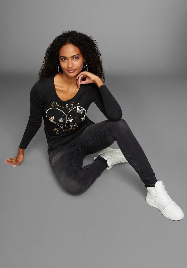 KangaROOS Shirt met lange mouwen met hartprint - Foto 3