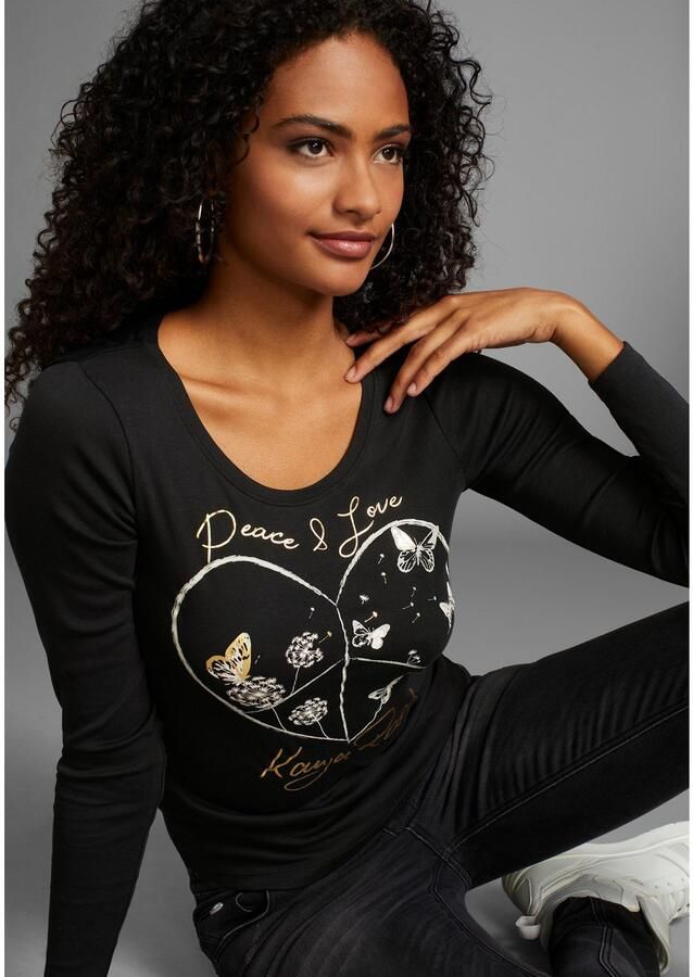 KangaROOS Shirt met lange mouwen met hartprint - Foto 2