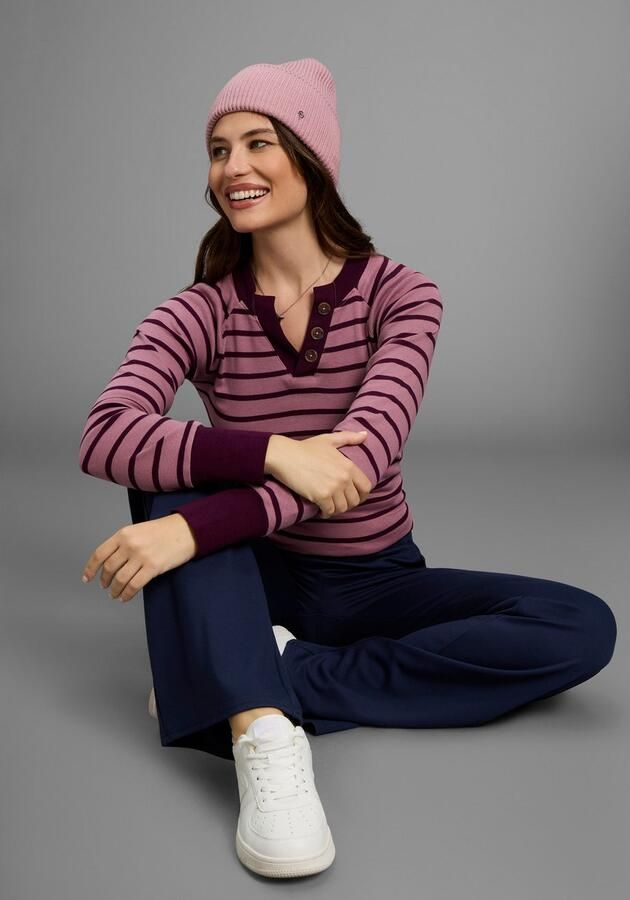 KangaROOS Shirt met lange mouwen met henley-halslijn en sierknopen - Foto 5