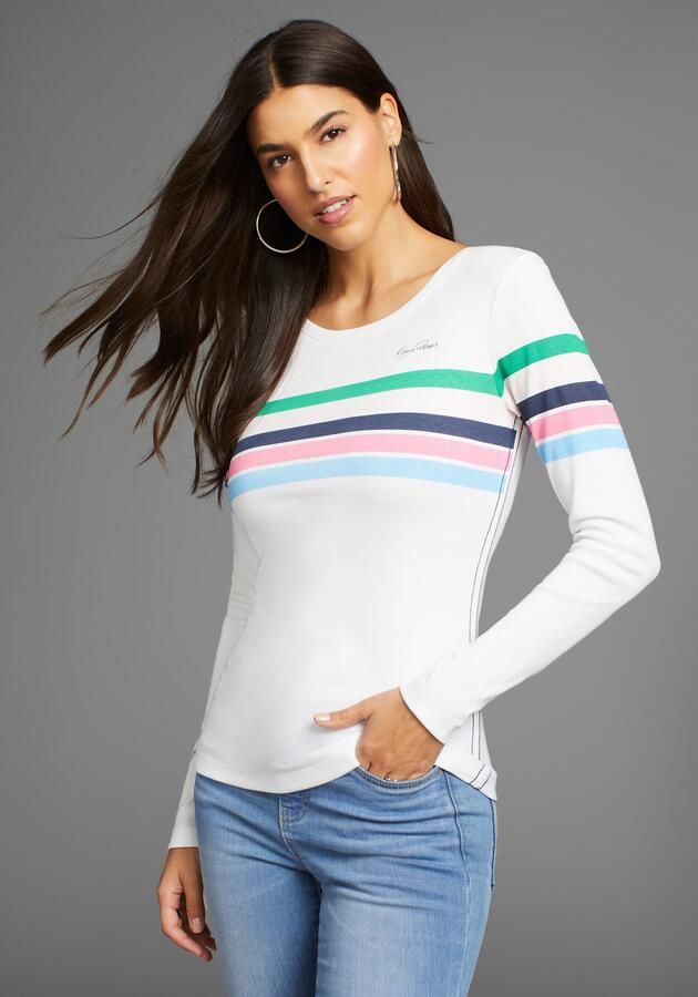 KangaROOS Shirt met lange mouwen met kleurrijke strepen - Foto 7