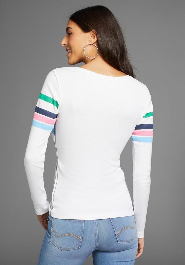 KangaROOS Shirt met lange mouwen met kleurrijke strepen - Foto 4