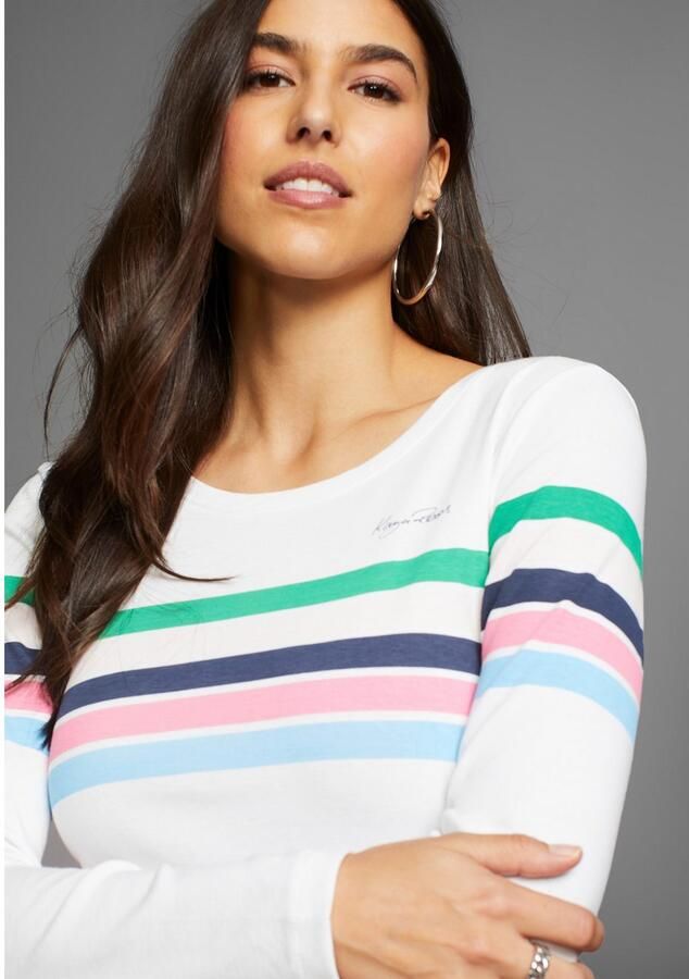 KangaROOS Shirt met lange mouwen met kleurrijke strepen - Foto 3