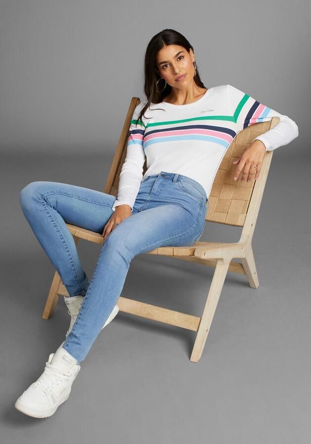 KangaROOS Shirt met lange mouwen met kleurrijke strepen - Foto 5