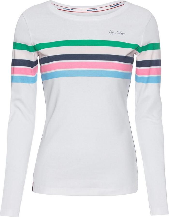 KangaROOS Shirt met lange mouwen met kleurrijke strepen