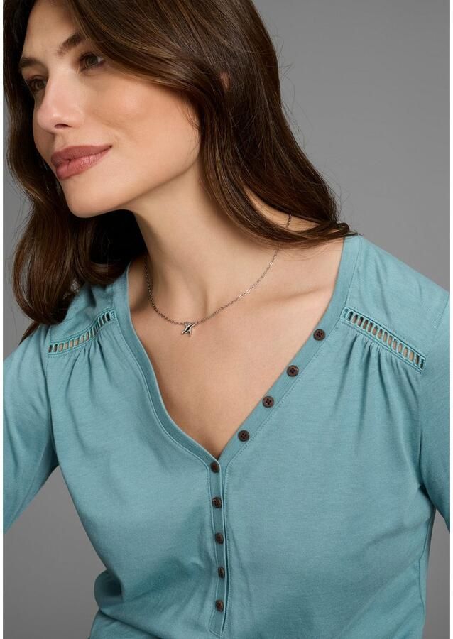 KangaROOS Shirt met lange mouwen met knoopsluiting en schattige details - Foto 2