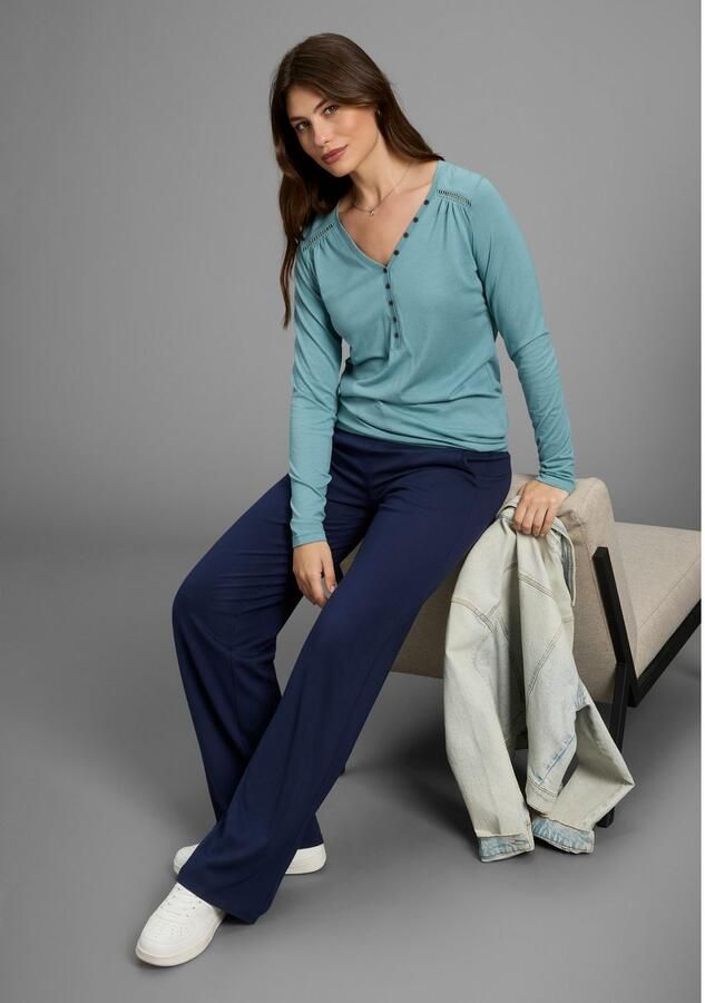 KangaROOS Shirt met lange mouwen met knoopsluiting en schattige details - Foto 6