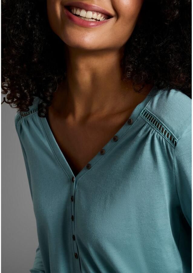 KangaROOS Shirt met lange mouwen met knoopsluiting en schattige details - Foto 3