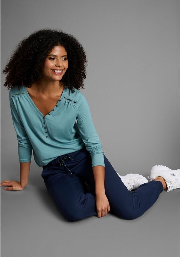 KangaROOS Shirt met lange mouwen met knoopsluiting en schattige details - Foto 5